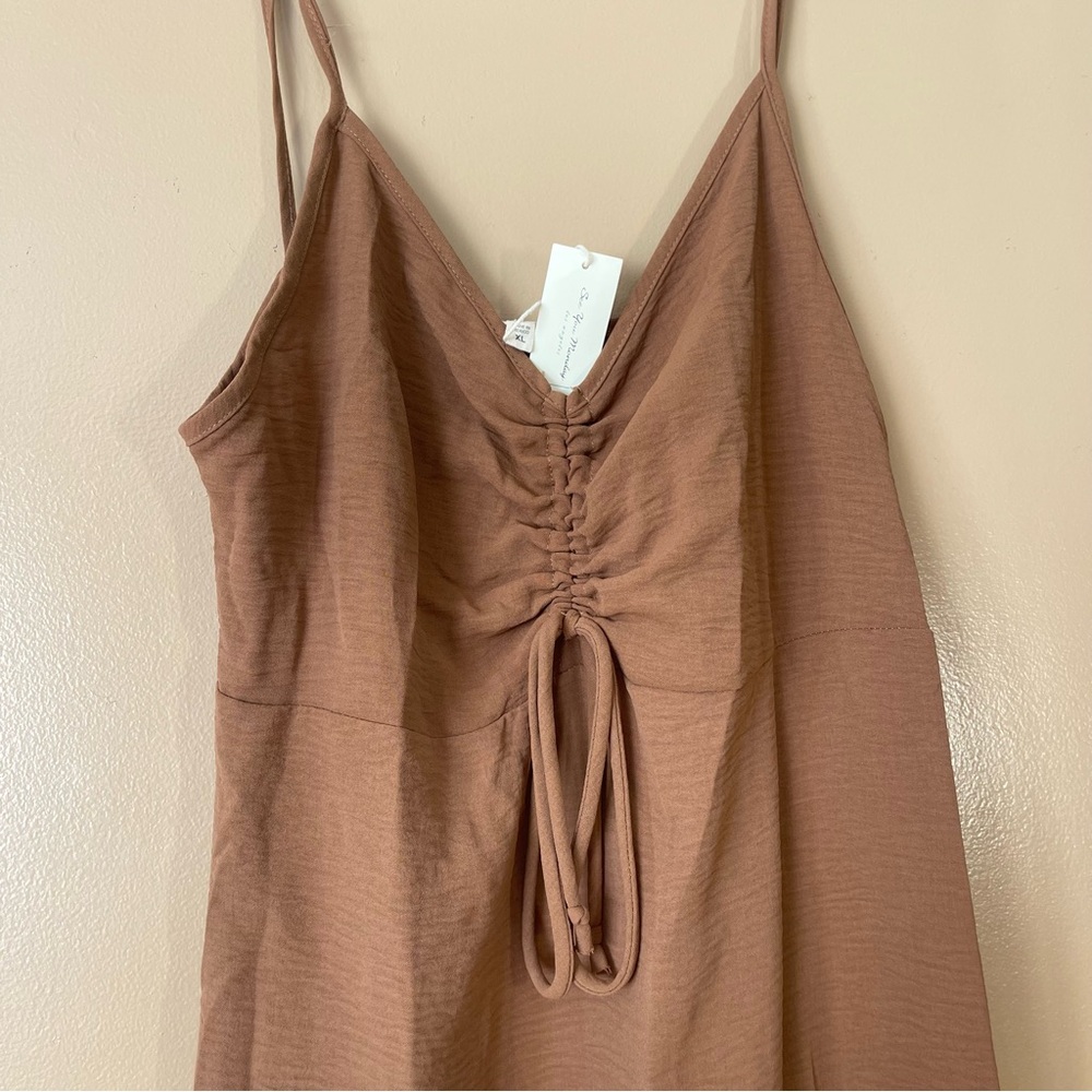 See You Monday Brown Midi Dress